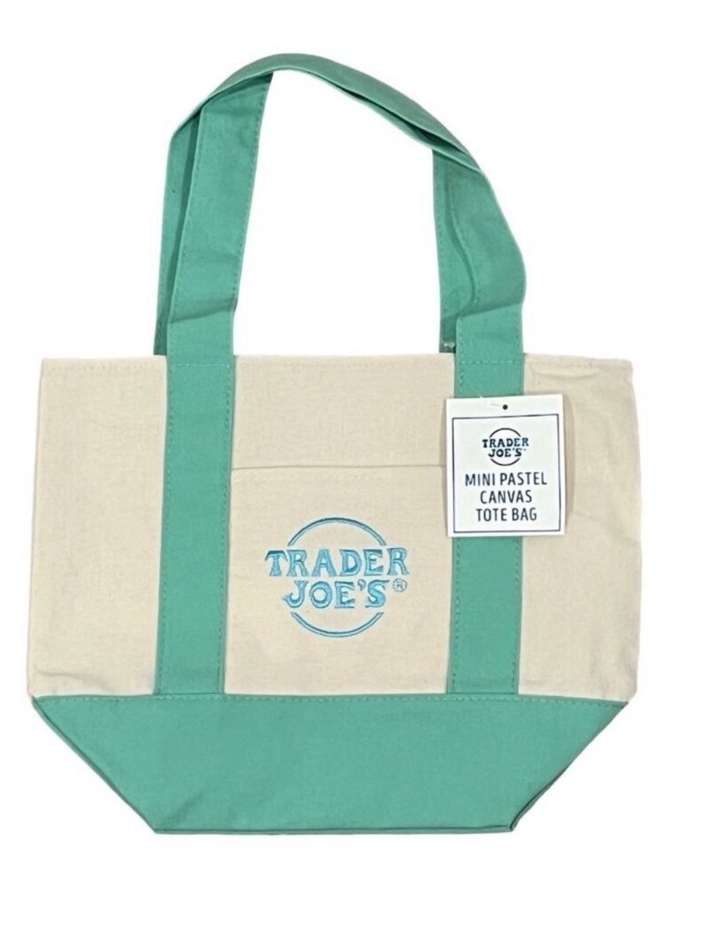 💚TRADER JOE’S Mini Pastel Tote - Green